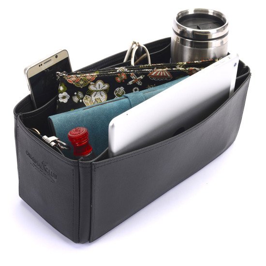 Graceful MM Vegan Leather Handbag Organizer in Black Color Graceful MM Vegan Leather Handbag Organizer in Black Color