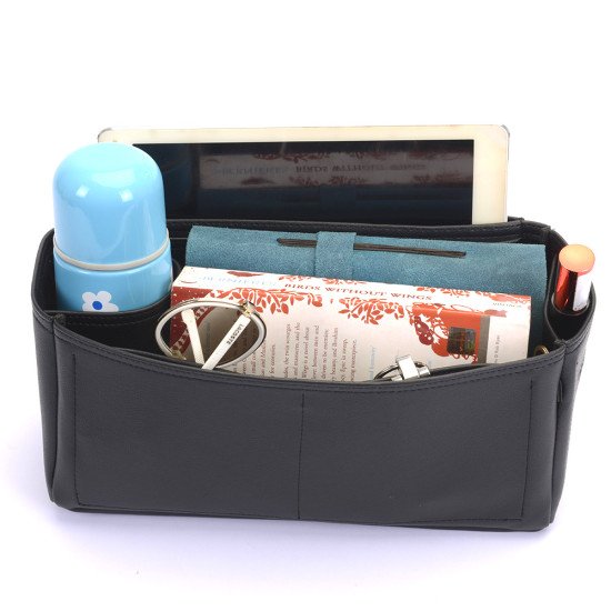 Neverfull GM Vegan Leather Handbag Organizer in Black Color