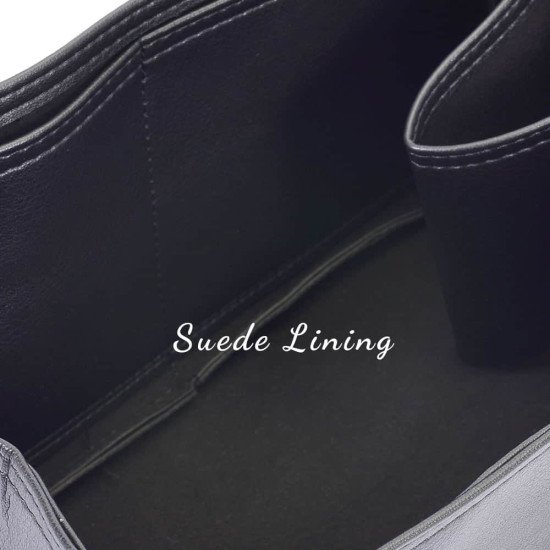 Graceful MM Vegan Leather Handbag Organizer in Black Color Graceful MM Vegan Leather Handbag Organizer in Black Color