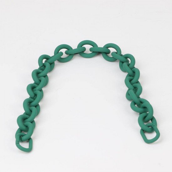 Handbag's Metal Chain Handle in Emerald Green Matt Finish (18.9") (More Colors)