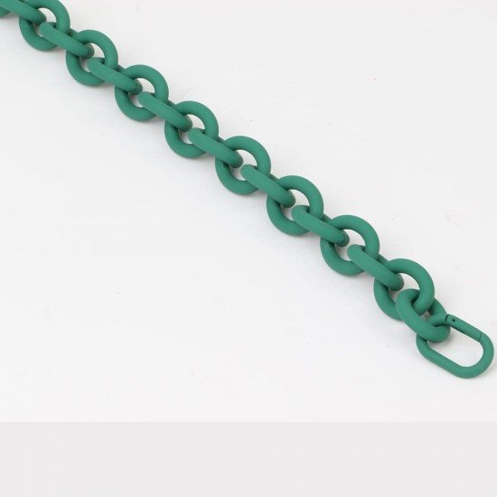 Handbag's Metal Chain Handle in Emerald Green Matt Finish (18.9") (More Colors)