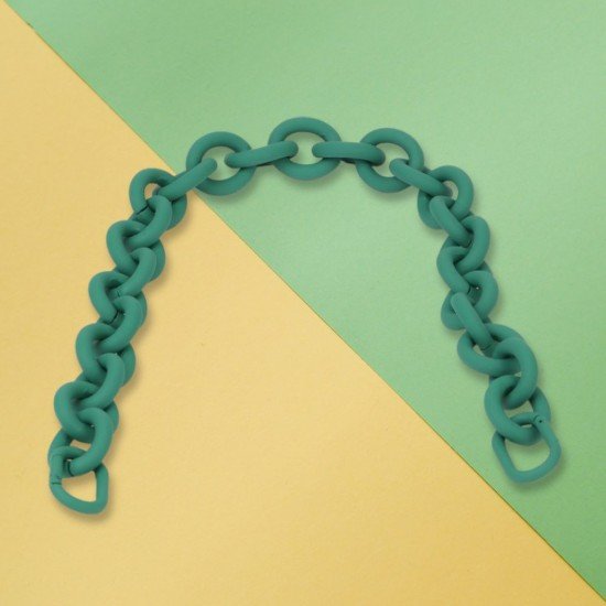 Handbag's Metal Chain Handle in Emerald Green Matt Finish (18.9") (More Colors)
