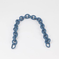 Handbag's Metal Chain Handle in Indigo Blue Matt Finish (18.9") (More Colors)