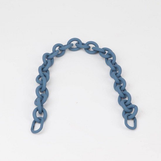 Handbag's Metal Chain Handle in Indigo Blue Matt Finish (18.9") (More Colors)