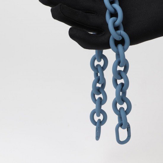 Handbag's Metal Chain Handle in Indigo Blue Matt Finish (18.9") (More Colors)