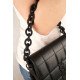 Handbag's Metal Chain Handle in Black Matt Finish (18.9")