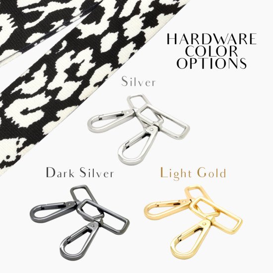 Replacement Guitar Style Strap In Dalmatian Pattern For Bags And Purses