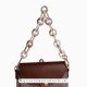 Acrylic Chain Handbag Handle and Charm in Light Beige and Tan