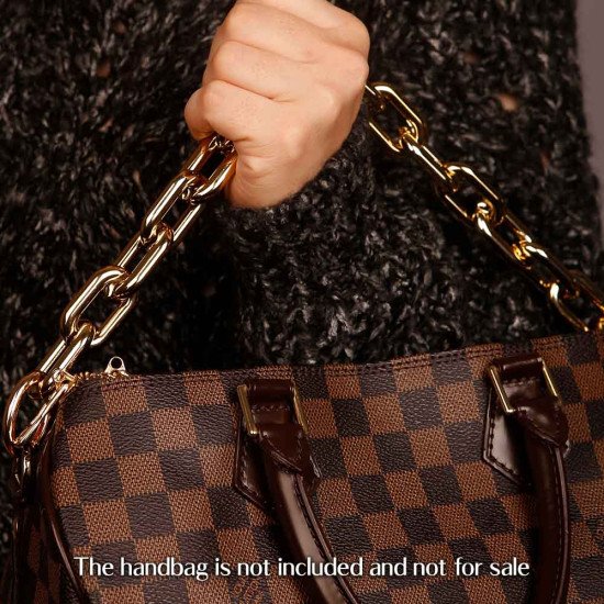 Acrylic Light Gold Chain Handbag Handle and Charm 