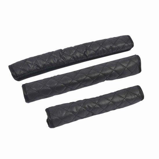 Chain Protection Wrap in Black Quilted Fabric For Flap Handbags 