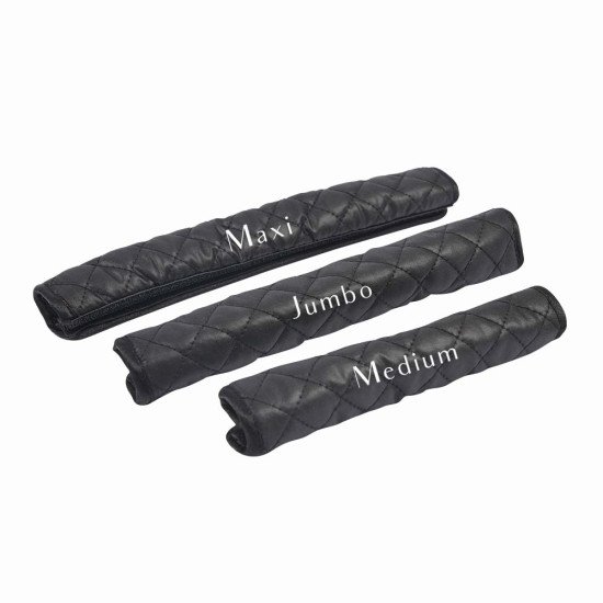 Chain Protection Wrap in Black Quilted Fabric For Flap Handbags 