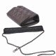 Chain Protection Wrap in Black Quilted Fabric For Flap Handbags 