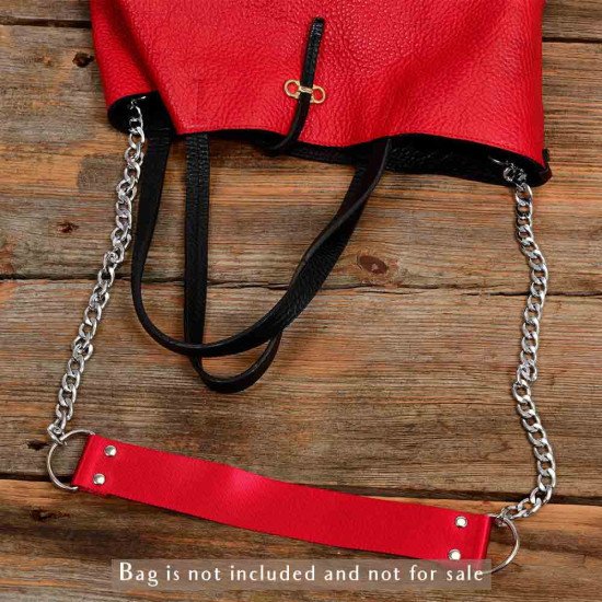 Replacement Chain Strap In Silver and Cherry Red Color For Shoulder and Crossbody Bags