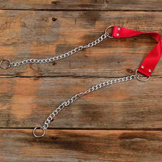 Replacement Chain Strap In Silver and Cherry Red Color For Shoulder and Crossbody Bags