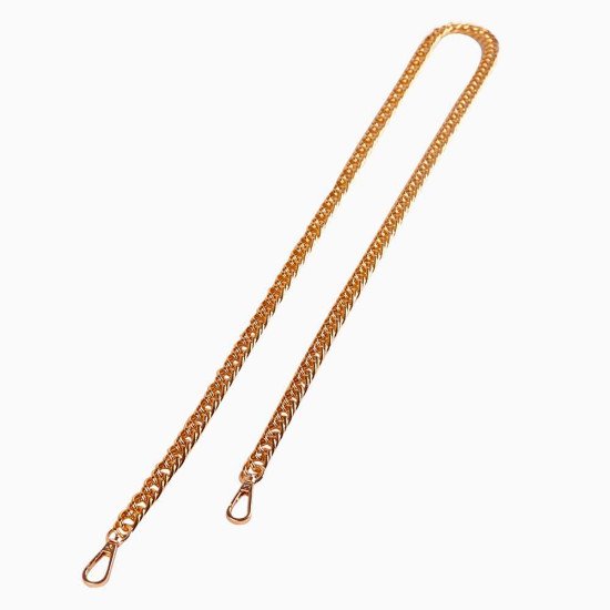 Light Gold Luxury Curb Type Chain Crossbody Handbag Strap with Various Length Options