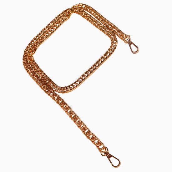 Light Gold Luxury Curb Type Chain Crossbody Handbag Strap with Various Length Options