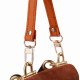 Leather Replacement Top Handle in Orange for Designer Bags and LV NeoNoe ( ¾” Wide - 11.4” long)