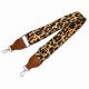 Replacement Guitar Style Strap In Leopard Pattern and Brown Leather Accent For Bags And Purses