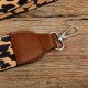 Replacement Guitar Style Strap In Leopard Pattern and Brown Leather Accent For Bags And Purses