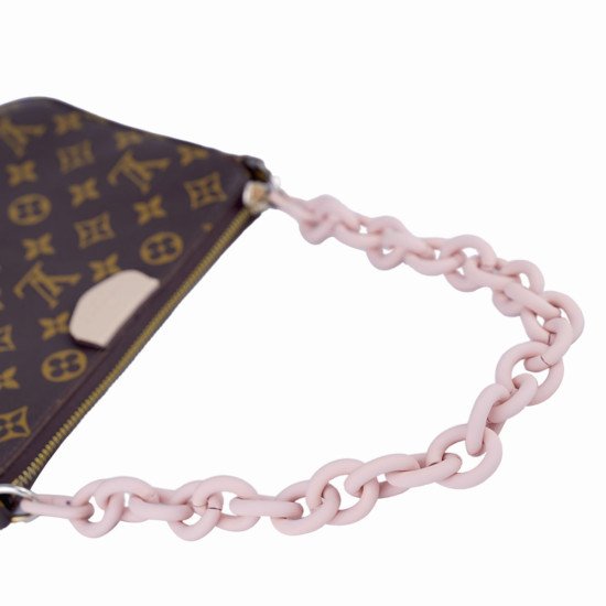 Handbag's Metal Chain Handle in Light Pink Matt Finish (18.9")