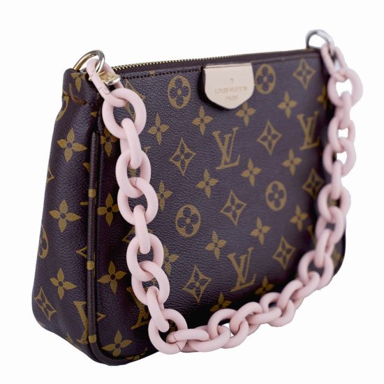 Handbag's Metal Chain Handle in Light Pink Matt Finish (18.9")