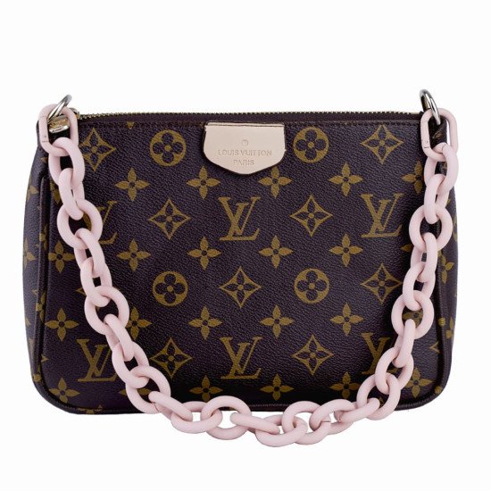 Handbag's Metal Chain Handle in Light Pink Matt Finish (18.9")