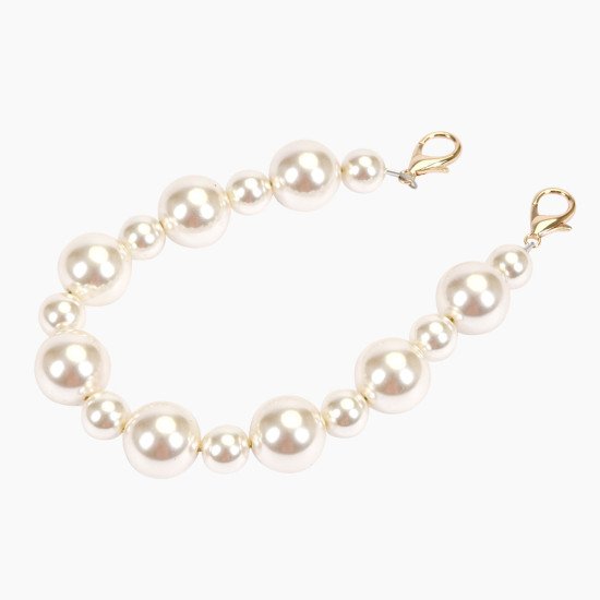 Pearl Chain Handbag Short Handle and Charm