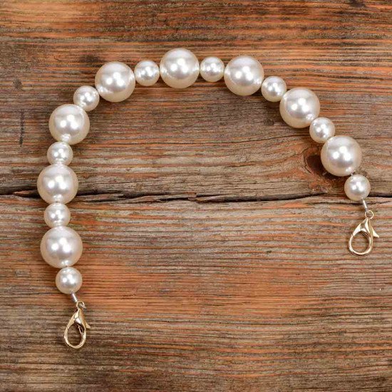 Pearl Chain Handbag Short Handle and Charm