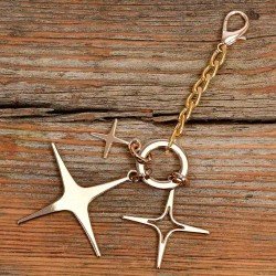 Pole Stars Handbag Charm in Light Gold