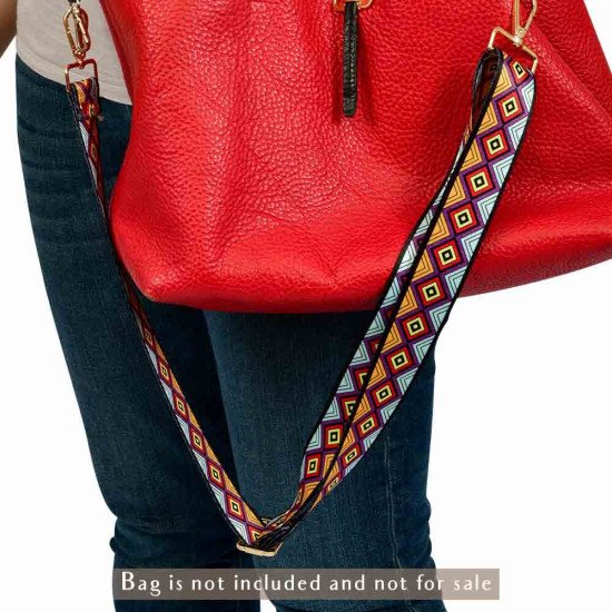 Replacement Guitar Style Strap In Diamonds Pattern For Bags And Purses