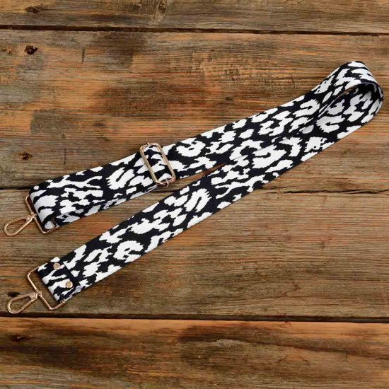 Replacement Guitar Style Strap In Dalmatian Pattern For Bags And Purses