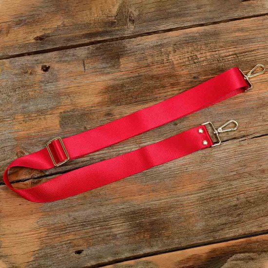 Replacement Guitar Style Strap In Cherry Red For Bags And Purses