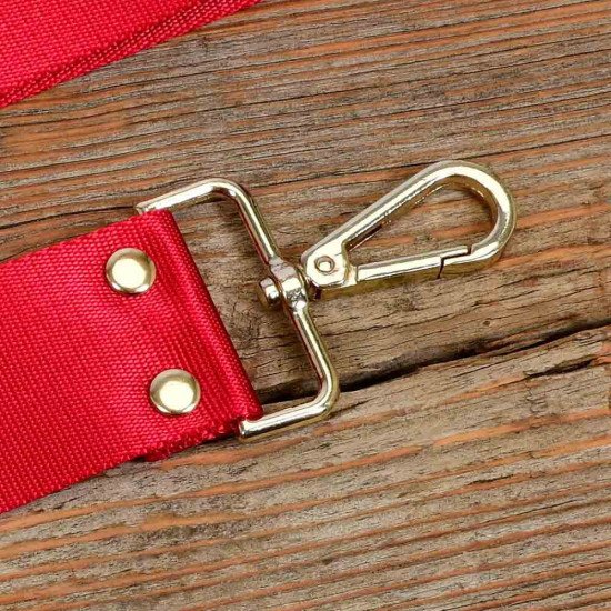 Replacement Guitar Style Strap In Cherry Red For Bags And Purses
