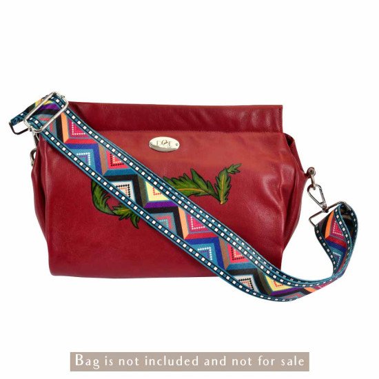 Replacement Guitar Style Strap In Geo-Style For Bags And Purses