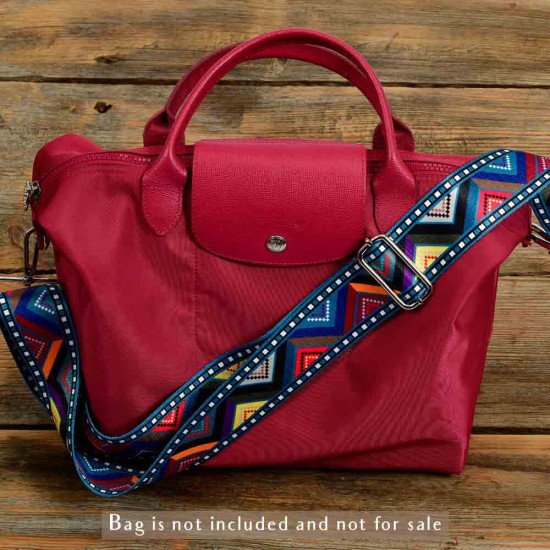 Replacement Guitar Style Strap In Geo-Style For Bags And Purses