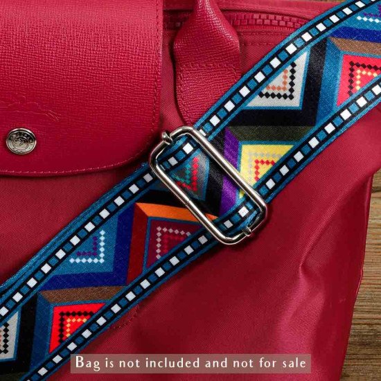 Replacement Guitar Style Strap In Geo-Style For Bags And Purses