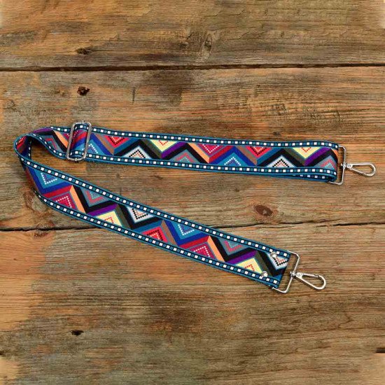 Replacement Guitar Style Strap In Geo-Style For Bags And Purses