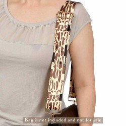 Replacement Guitar Style Strap In Spotted Beige For Bags And Purses