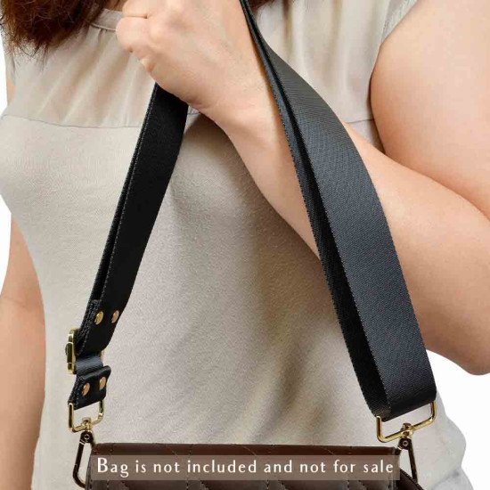 Replacement Guitar Style Strap In Dark Gray For Bags And Purses