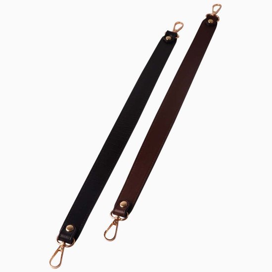 Hobo Style Brown Leather Strap and Top Handle Replacement for Designer Bags (19.6 in. Length / 1 in. wide)