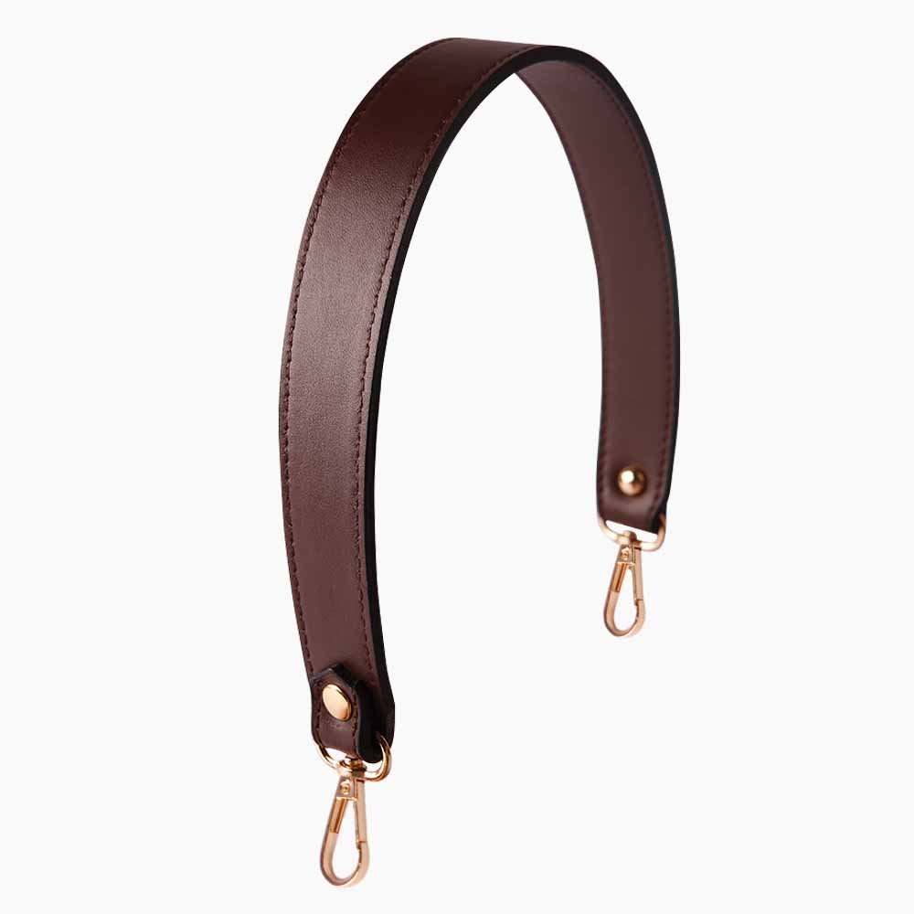 Hobo Style Brown Leather Strap and Top Handle Replacement for Designer Bags  (19.6 in. Length / 1 in. wide)