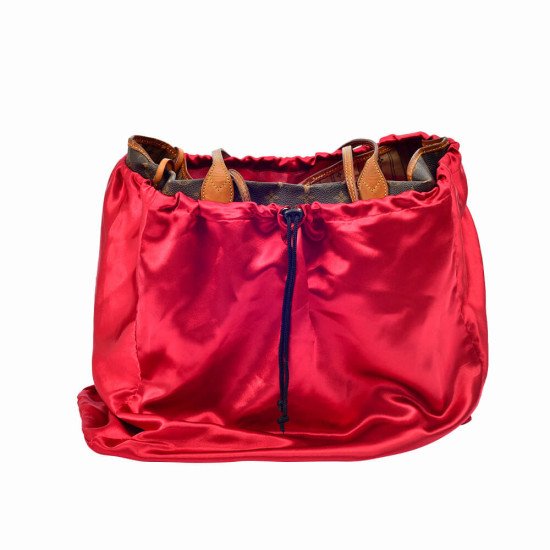 Satin Dust Cover in Cherry Red for Handbag and Totebags (More Colors)