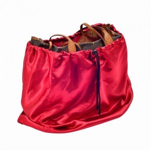 Satin Dust Cover in Cherry Red for Handbag and Totebags (More Colors)