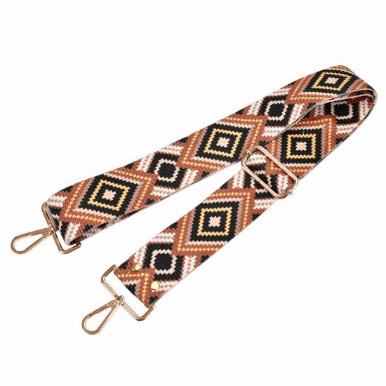 Replacement Guitar Style Strap In Seamless Pattern For Bags And Purses