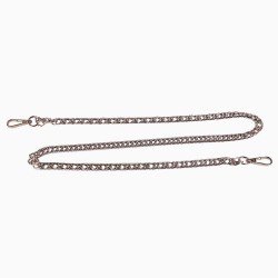 Silver Luxury Curb Type Chain Crossbody Handbag Strap with Various Length Options