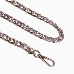 Silver Luxury Curb Type Chain Crossbody Handbag Strap with Various Length Options