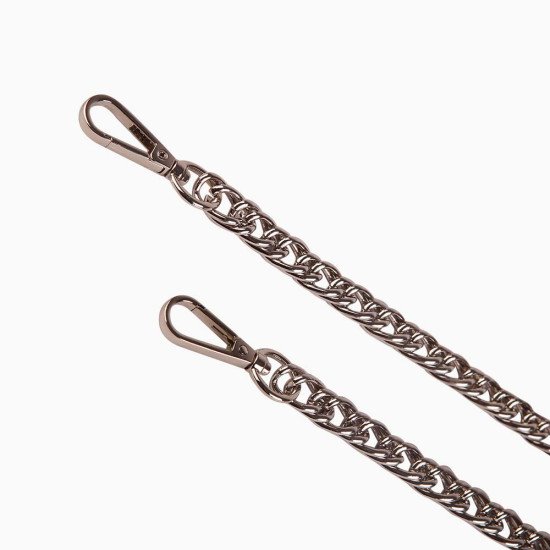 Silver Luxury Curb Type Chain Crossbody Handbag Strap with Various Length Options