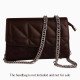 Silver Luxury Curb Type Chain Crossbody Handbag Strap with Various Length Options