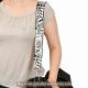 Replacement Guitar Style Strap In Zebra Pattern For Bags And Purses