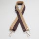 Beige & Black Striped Guitar-Style Bag Strap